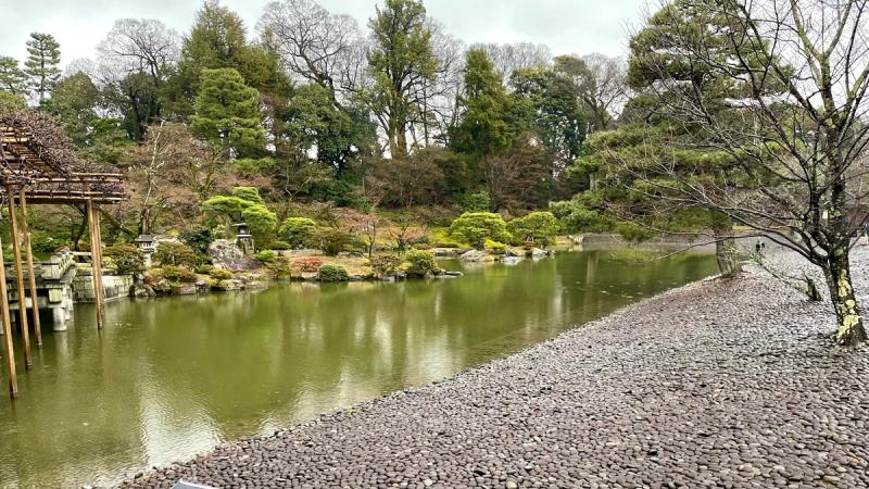 View of the pond, Sento Palace compound