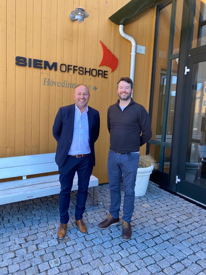 Øyvind Sundgot, CMO Metizoft & Jon August Houge, ESG Director Siem Offshore