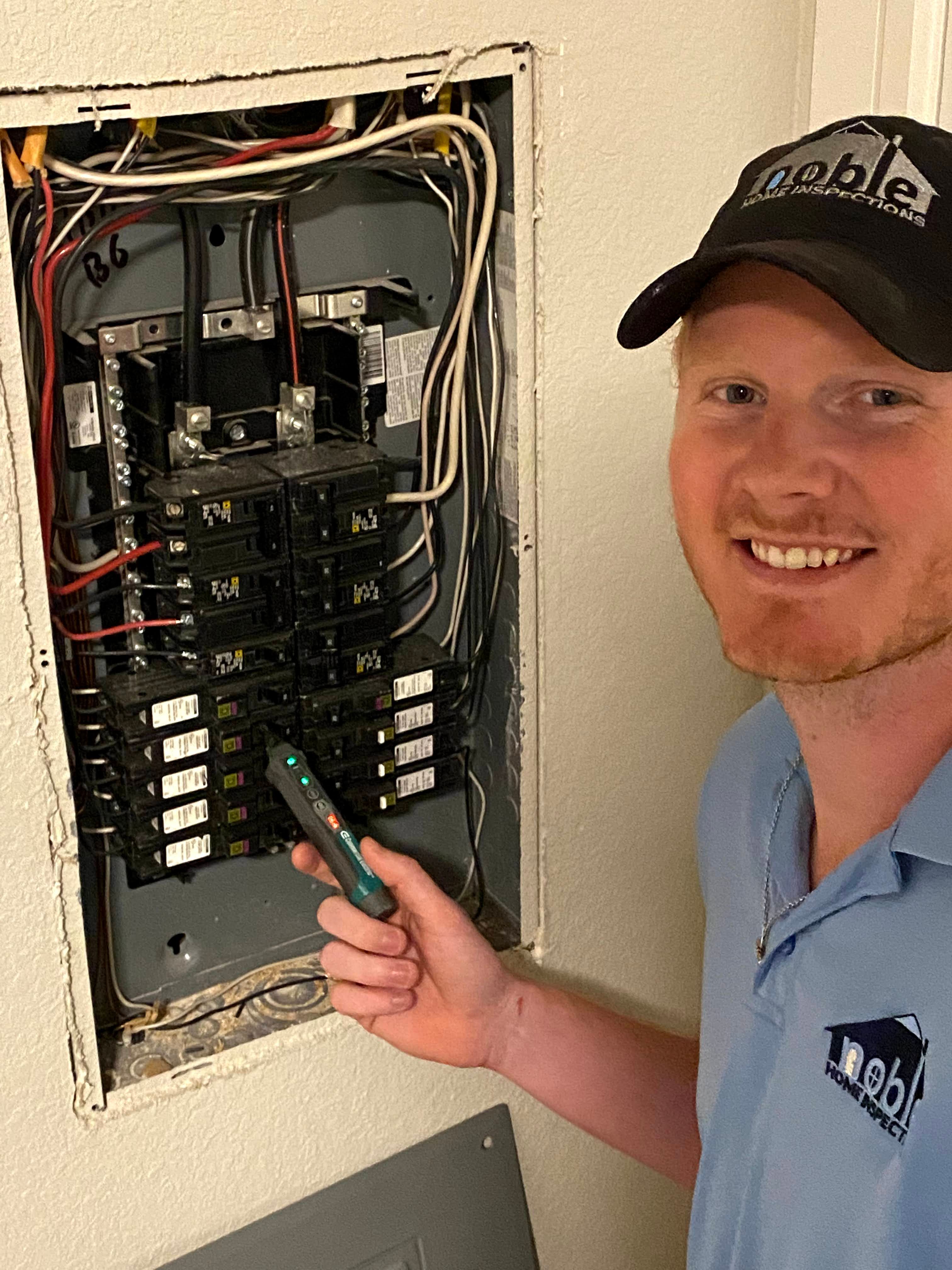 Inspector checking for termite and wood-destroying insect activity