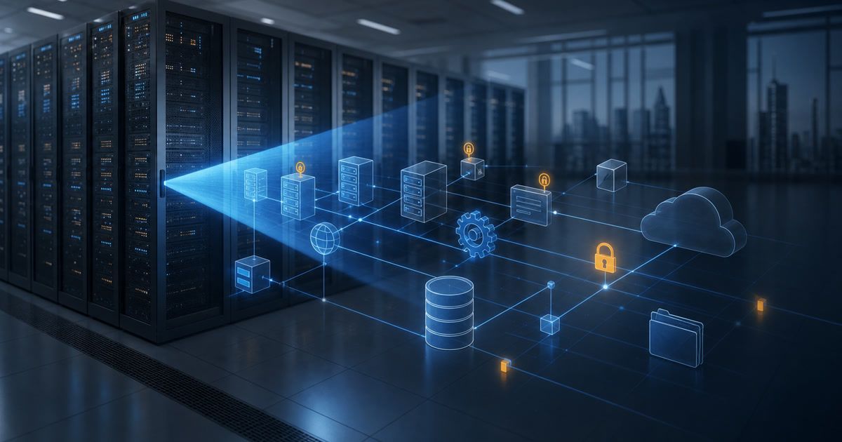 Diagnóstico que revela señales y dependencias de una infraestructura híbrida
