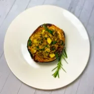 Apple and Turkey Stuffed Acorn Squash