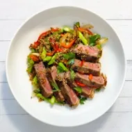 Steak and Asparagus Quinoa Bowl