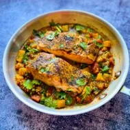 Salmon and Couscous with Vegetables