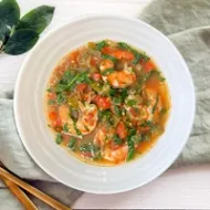 Mediterranean Shrimp & Orzo Soup