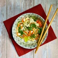 Cucumber-Noodle Bowl with Chicken