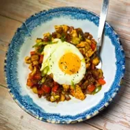 Chopped Chicken Breakfast Hash