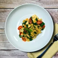 Garlic Chicken with Angel Hair