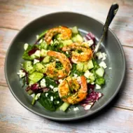 Shrimp Salad with Honeydew & Feta