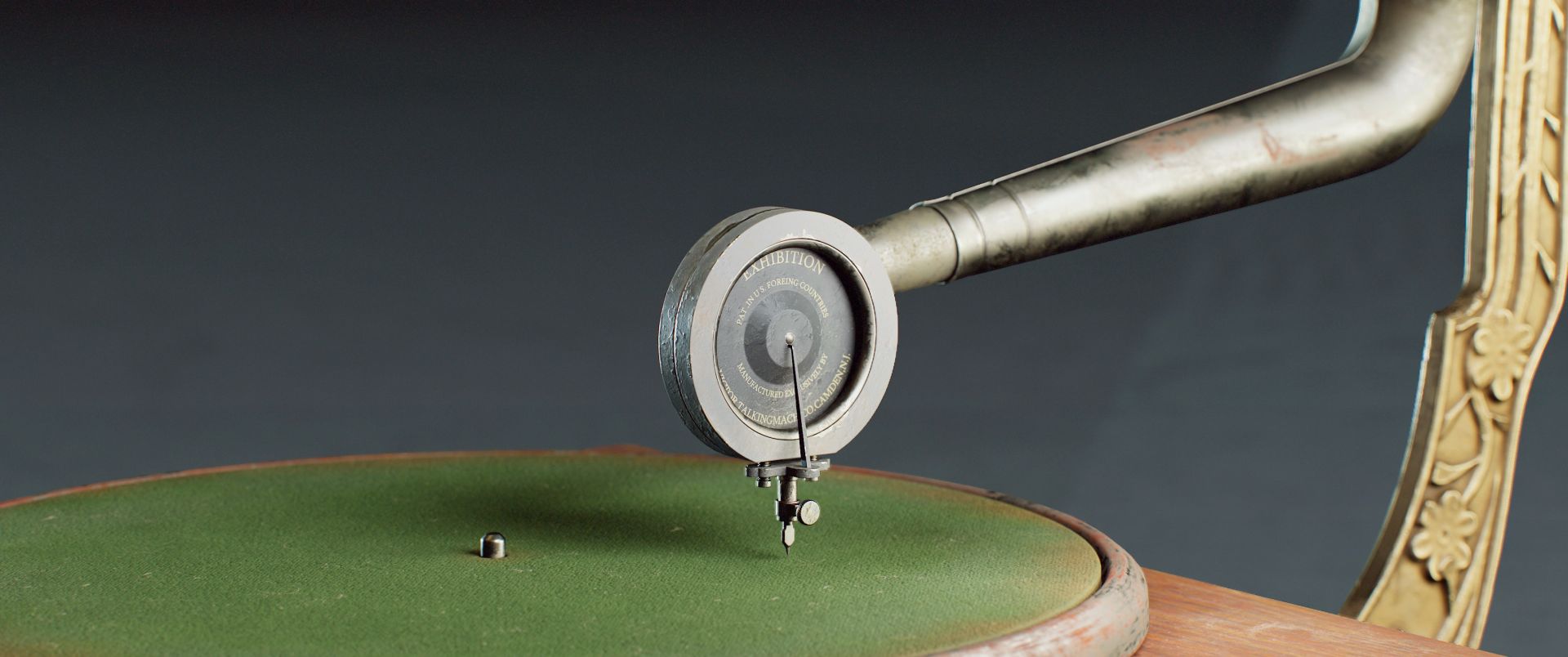 Gramophone, music, assets, hero assets