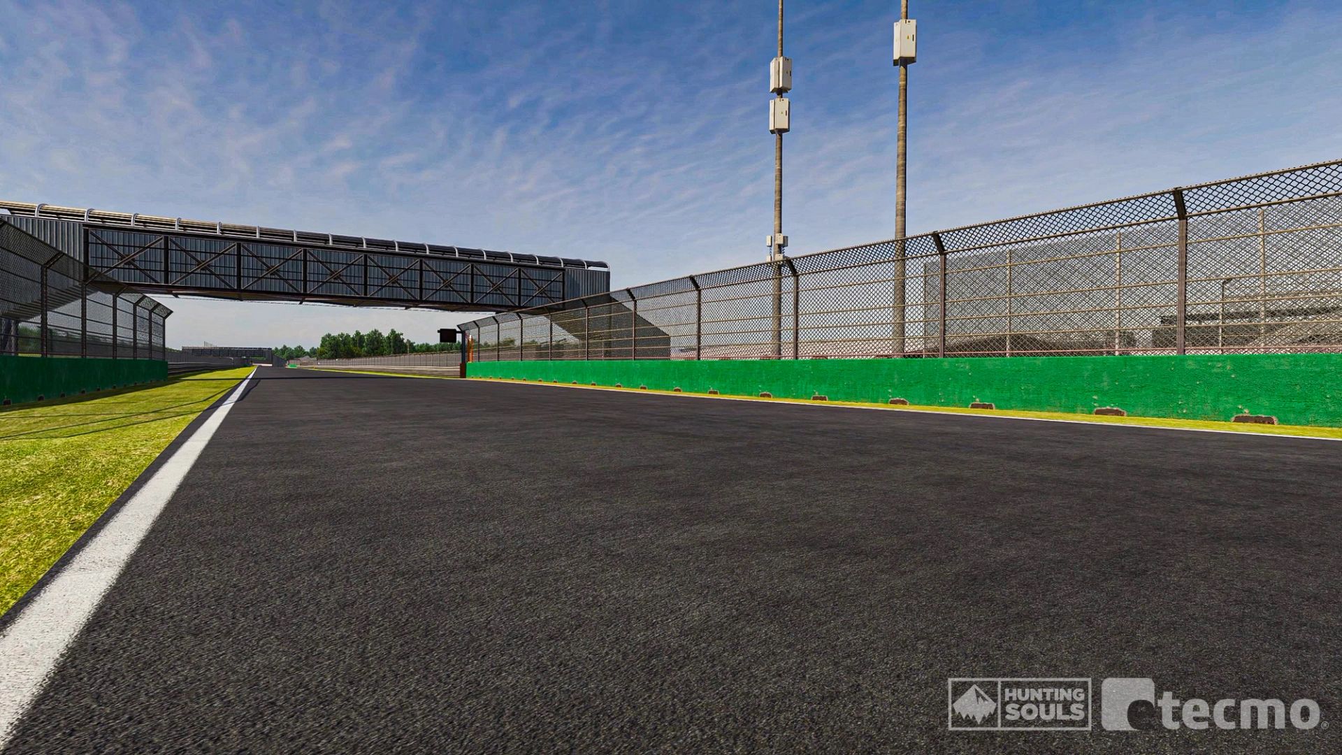 Track section of a real-time racing circuit digital twin