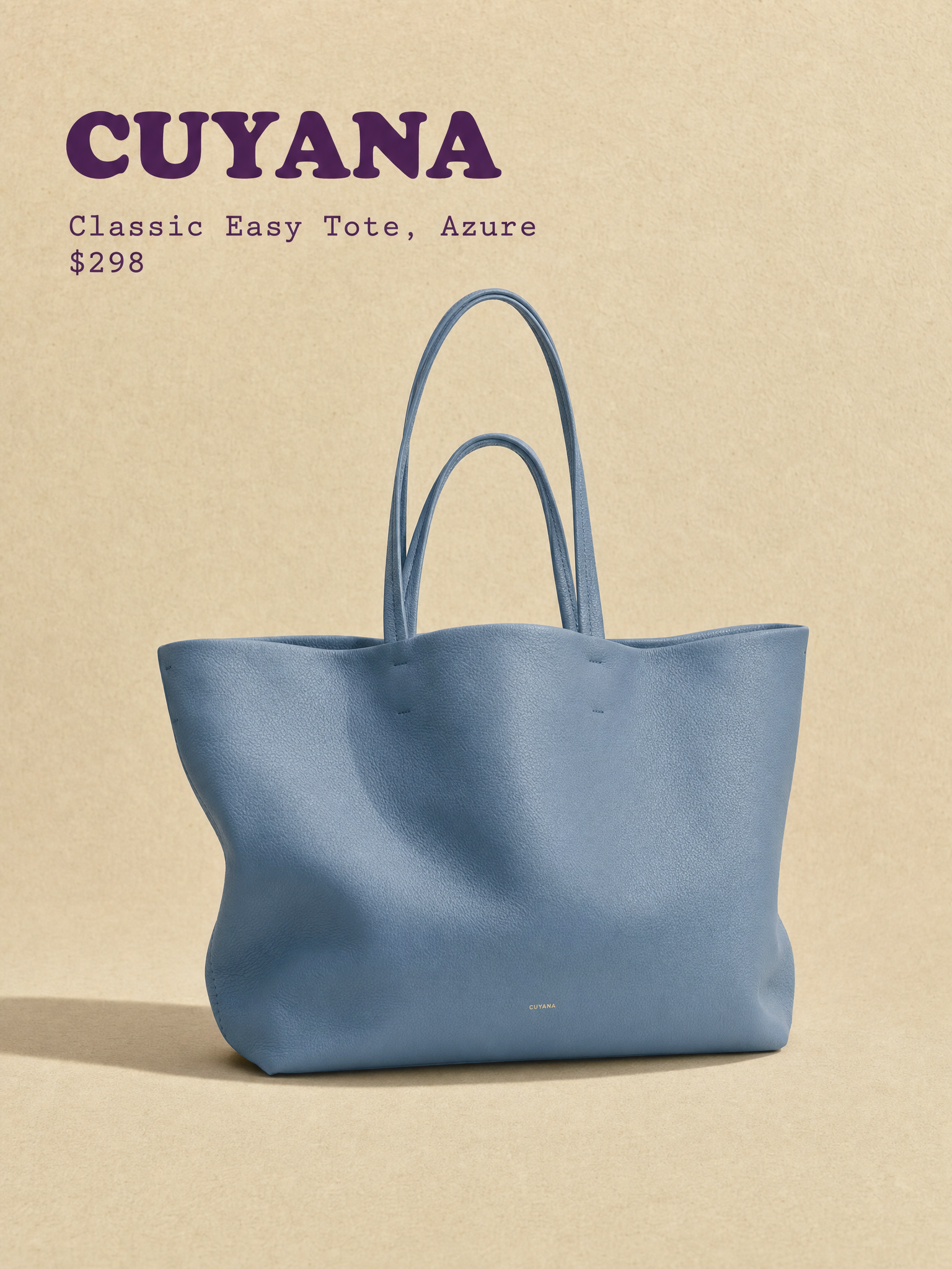 Cuyana Classic Easy Tote, Azure, $298