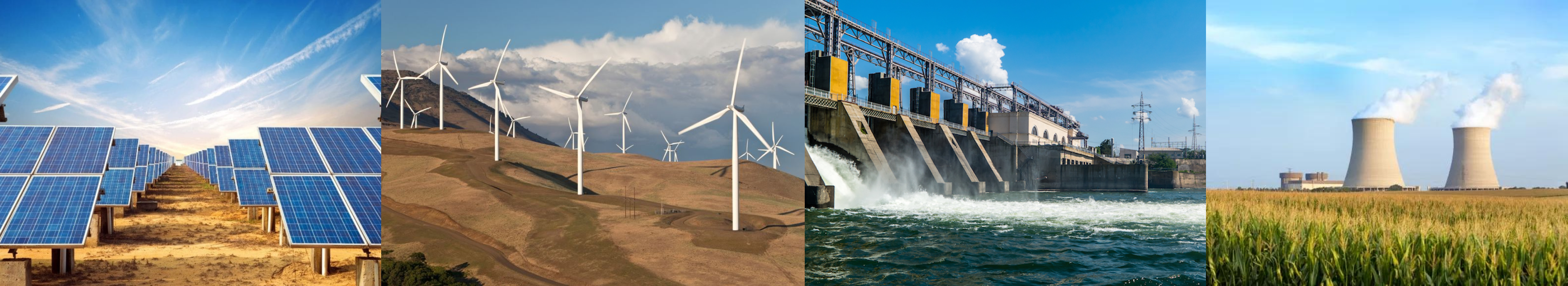 solar, wind, hydro and nuclear energy is clean energy