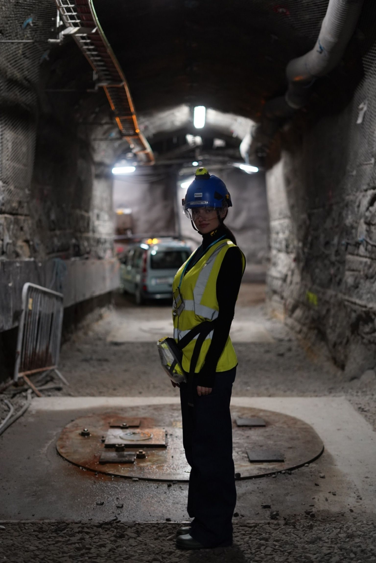 Isabelle Boemeke at Onkalo Deep Geological Repository in Finland