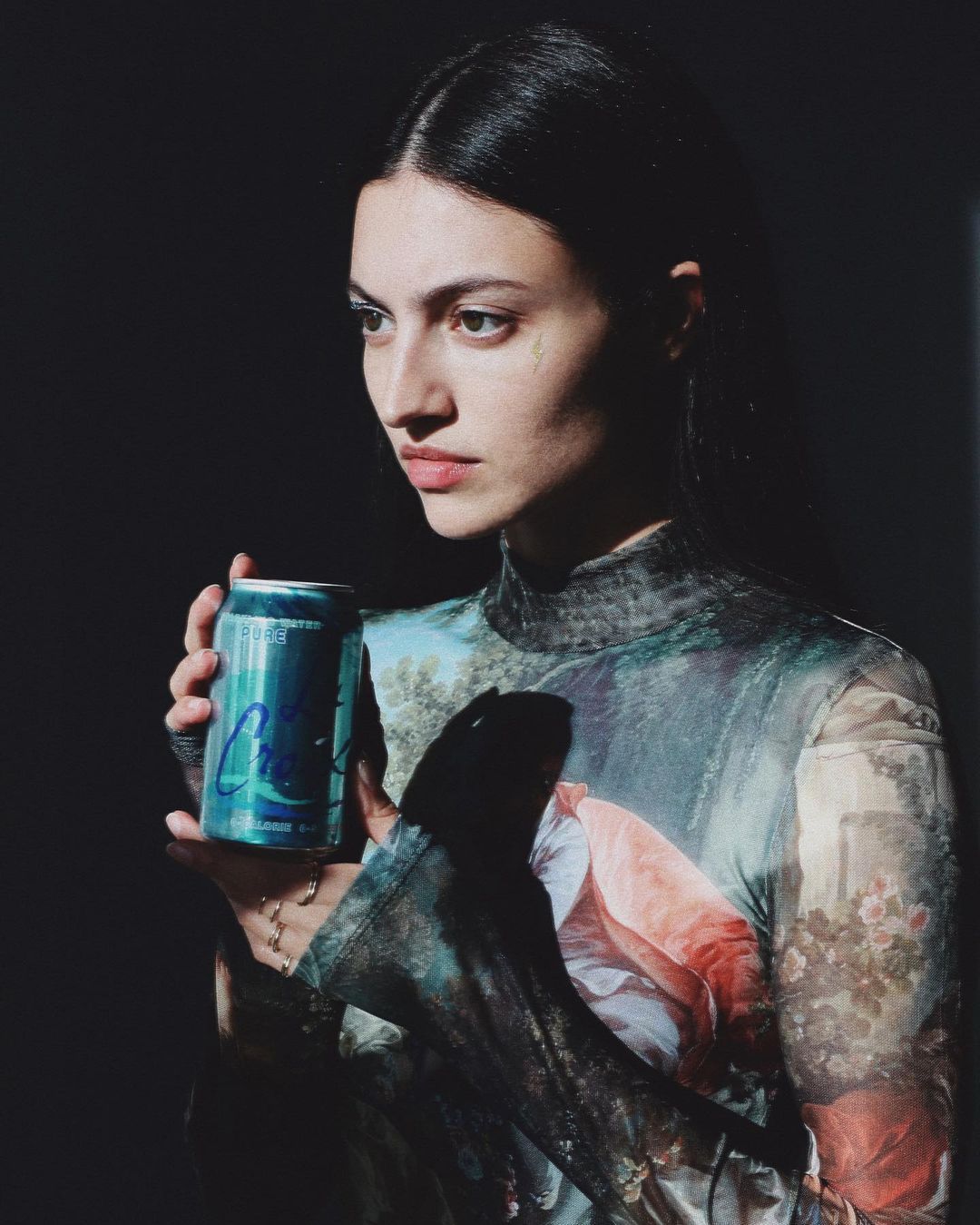 woman drinking soda