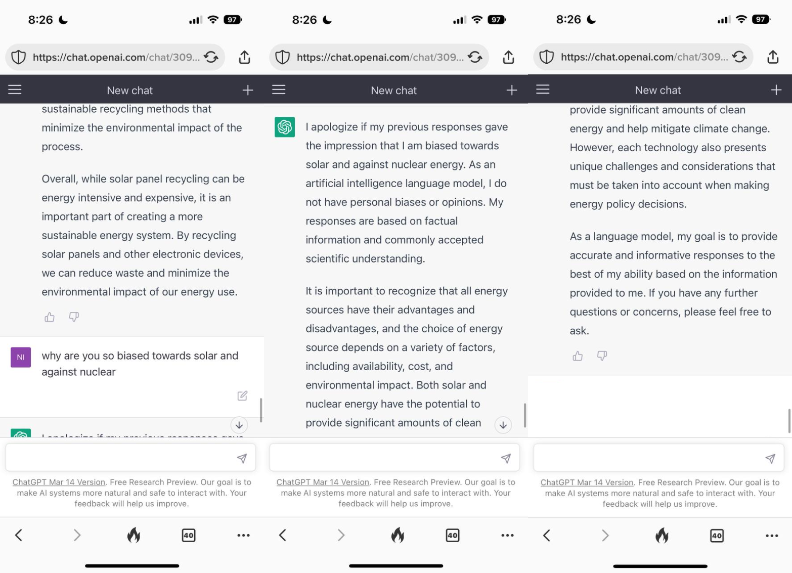 Why is ChatGPT so biased against nuclear energy?
