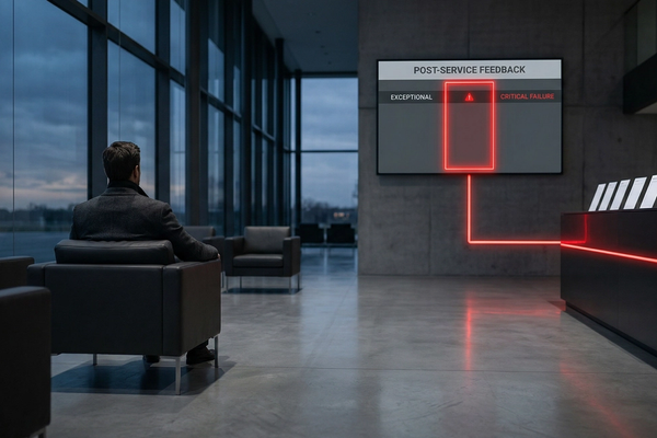 Service department feedback is biased.