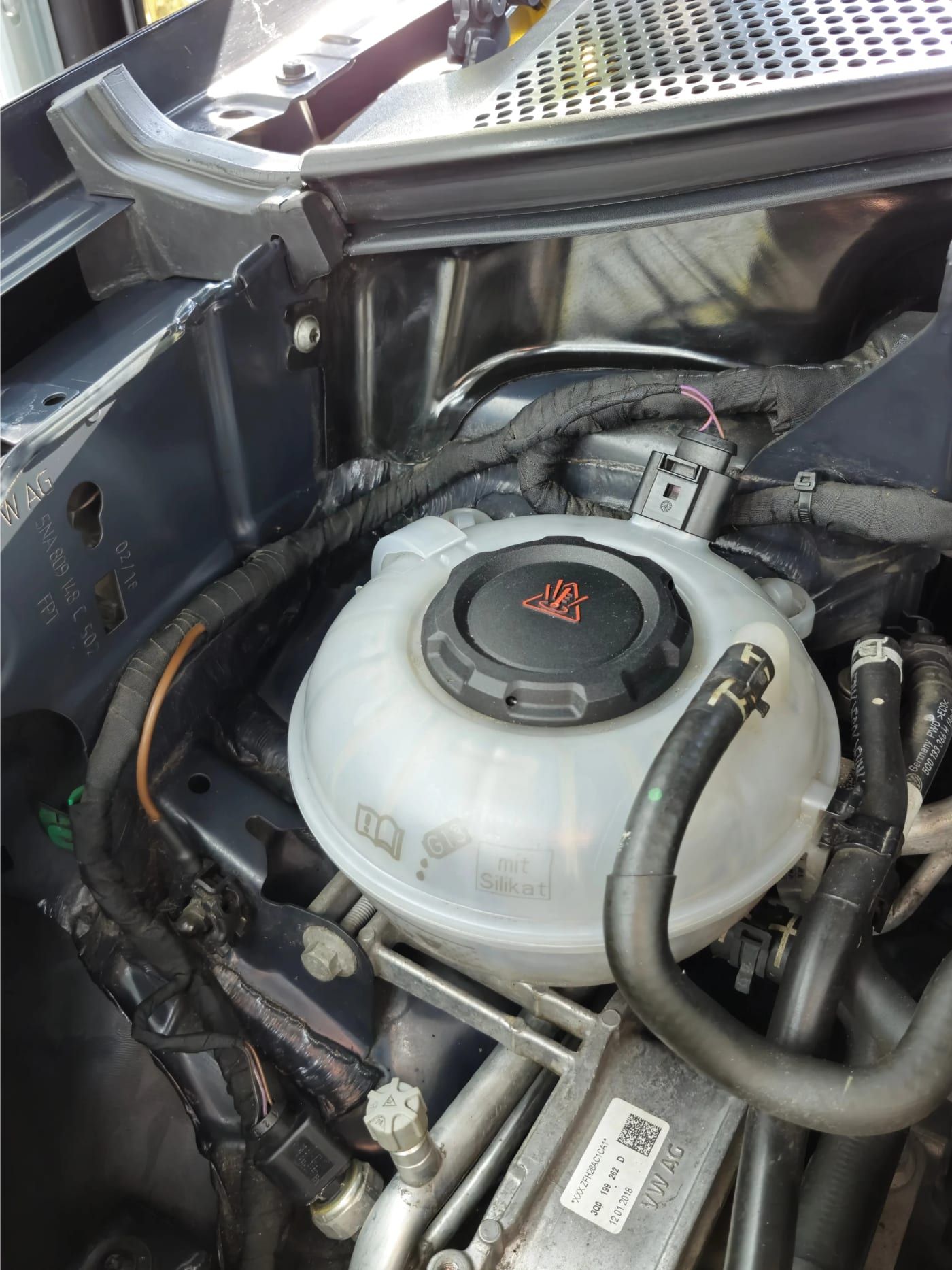 Motorraum-Detail – nach der Aufbereitung
