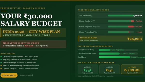 ₹30,000 Salary Budget India 2026 — City-Wise Plan, Calculator & Investment Roadmap