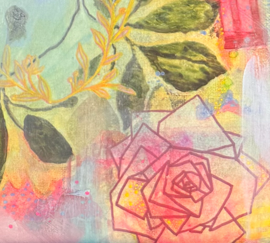 Painted collage