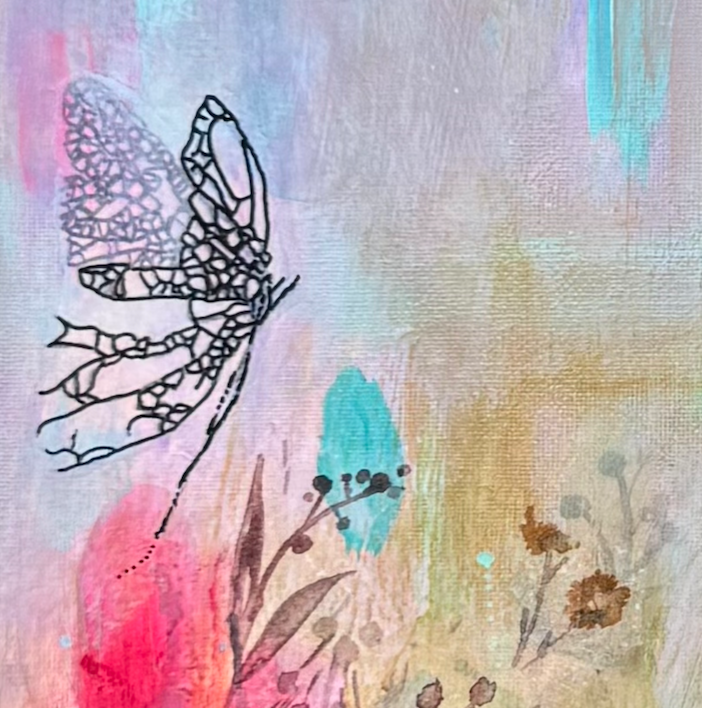 Butterfly in imaginitive forest