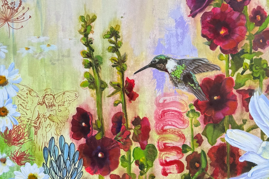 Close-up of A Hummingbird's Garden