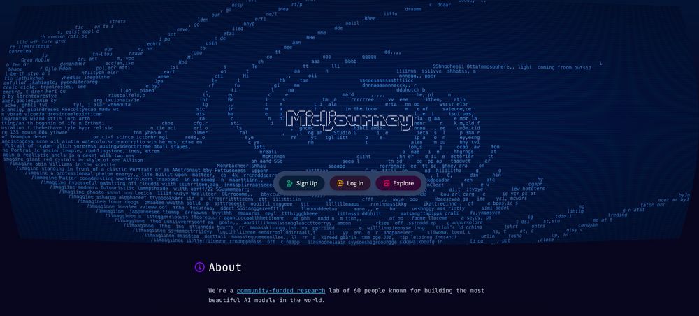 Screenshot of Midjourney