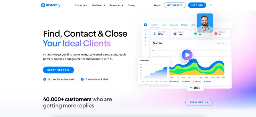 Screenshot of Instantly.ai
