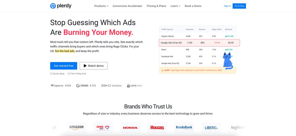Screenshot of Plerdy Conversion Rate Optimization Tools
