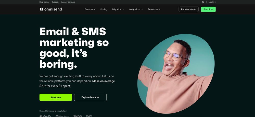 Screenshot of Omnisend