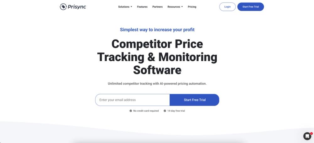Screenshot of Prisync - Competitor Price Tracking Software