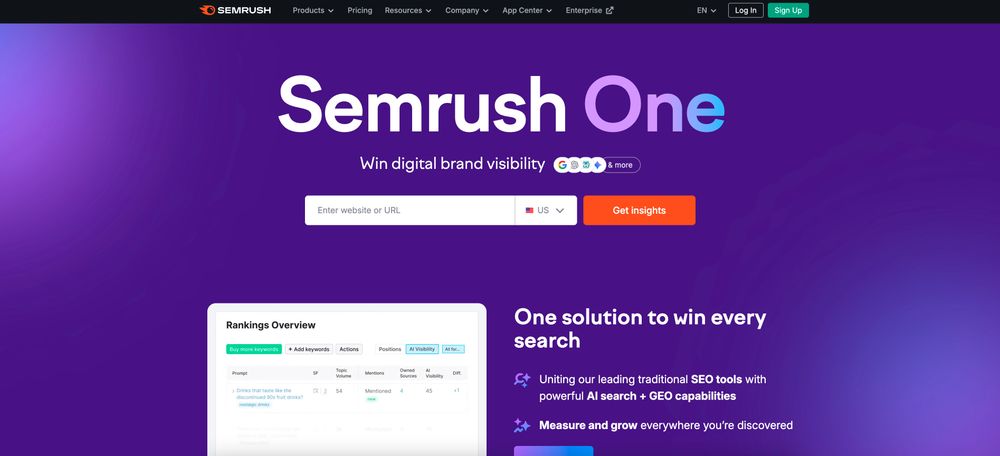 Screenshot of Semrush