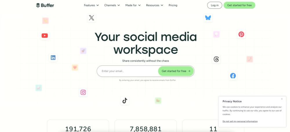 Screenshot of Buffer