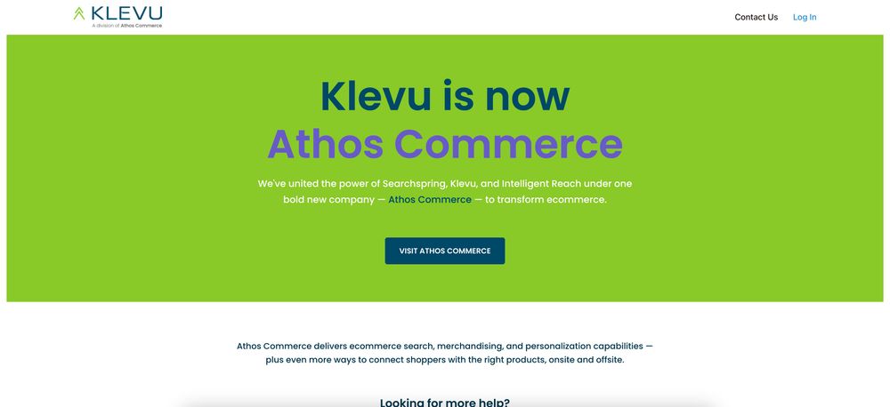 Screenshot of Klevu Homepage