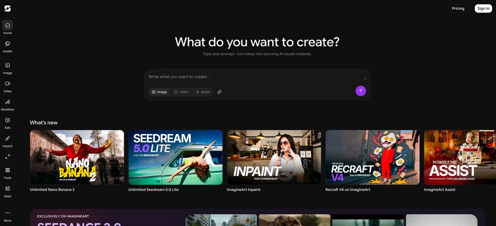 Screenshot of ImagineArt