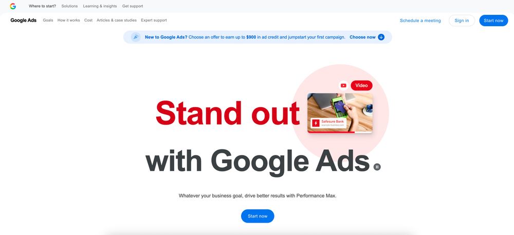 Screenshot of Google Ads