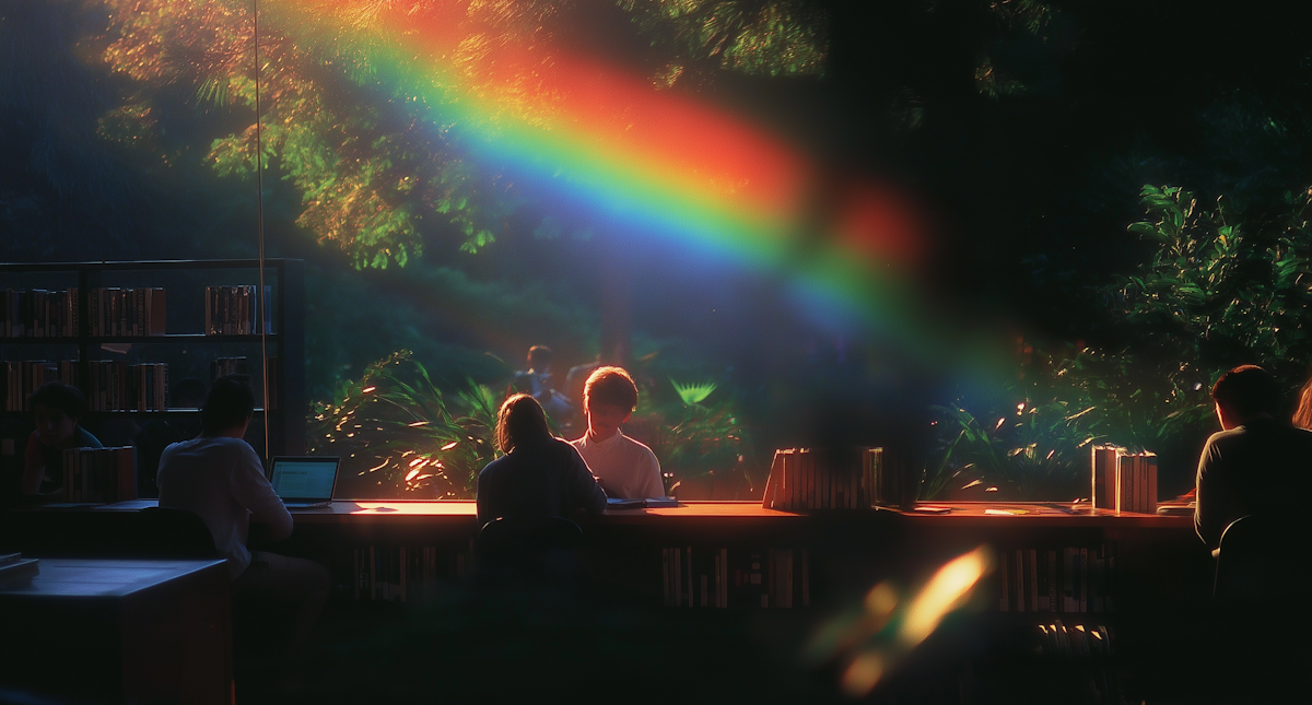 Doctor studying on a digital platform enhanced by AI tools