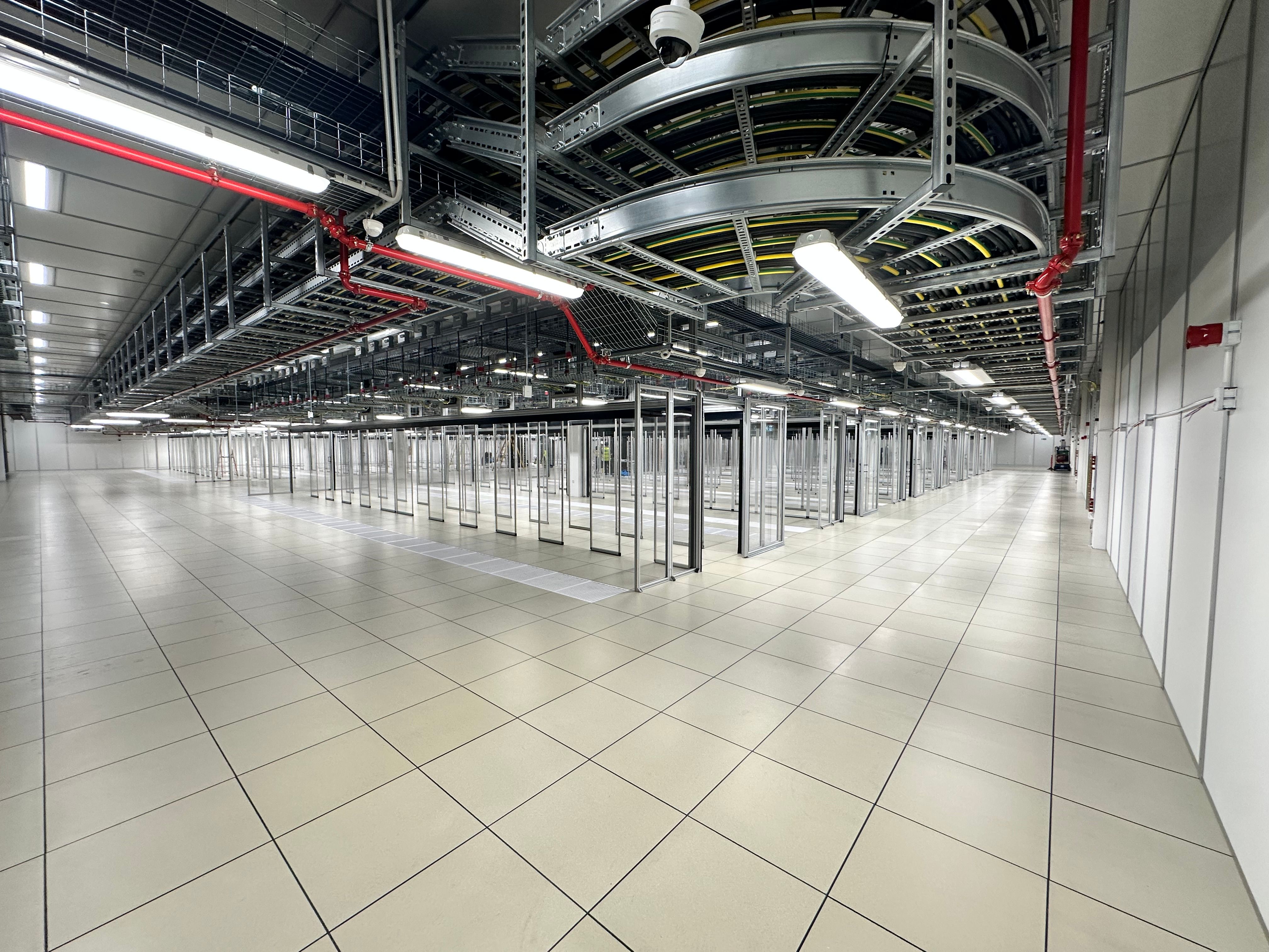 Hot aisle containment with blanking panels