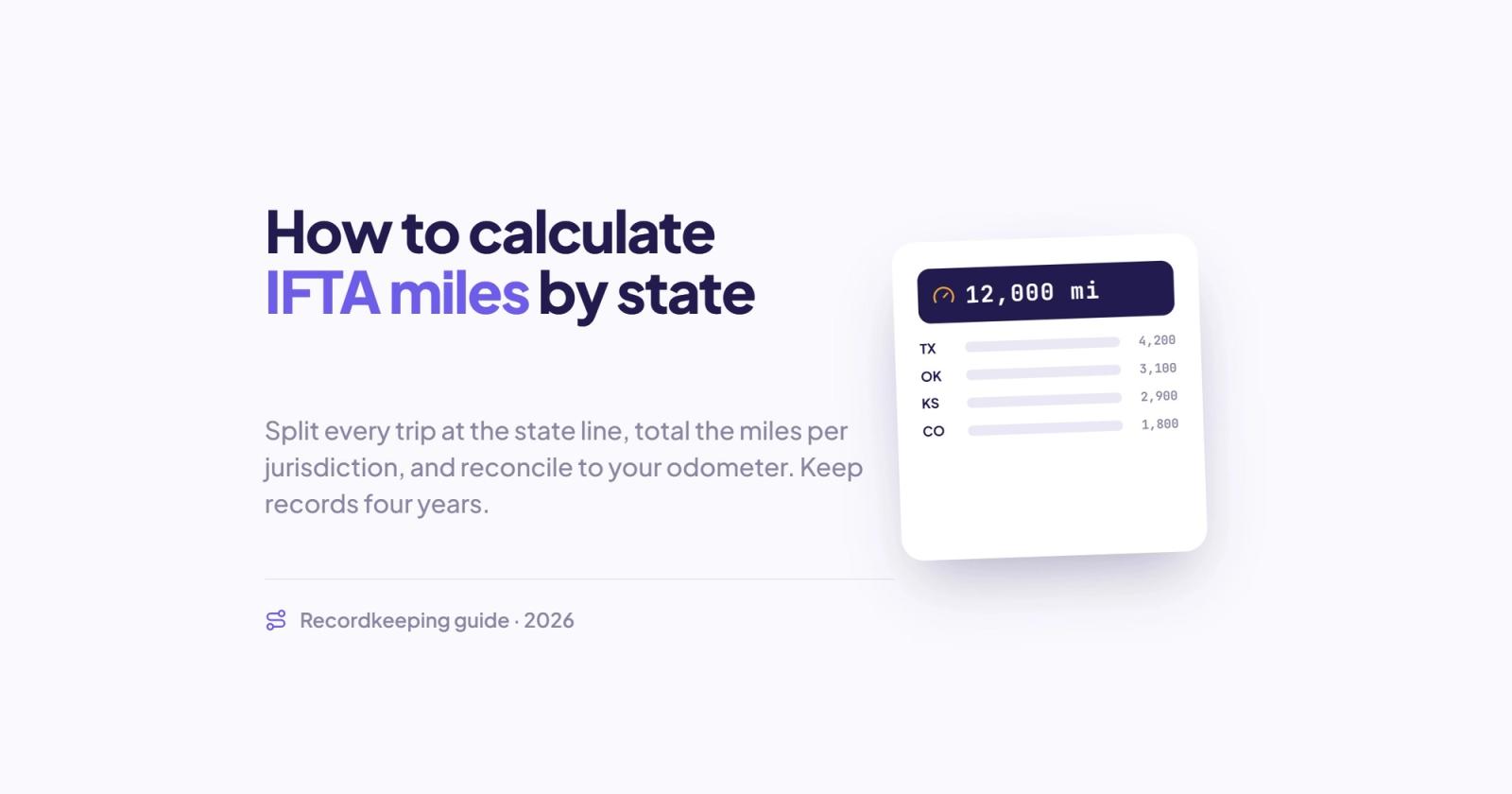 How Do You Calculate IFTA Miles by State, and What Records Survive an Audit?