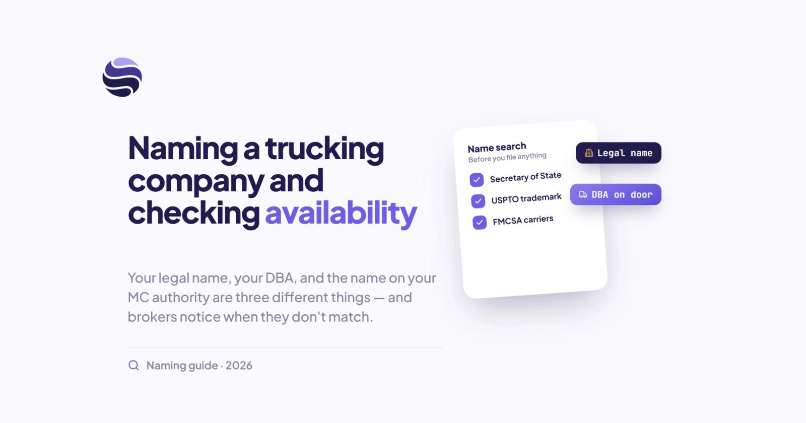 How Do You Name a Trucking Company and Check Availability?