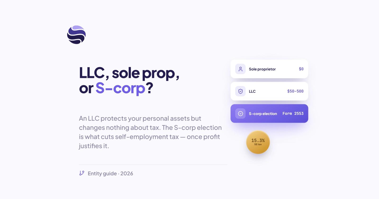 LLC, Sole Proprietor, or S-Corp: Which Is Right for an Owner-Operator?