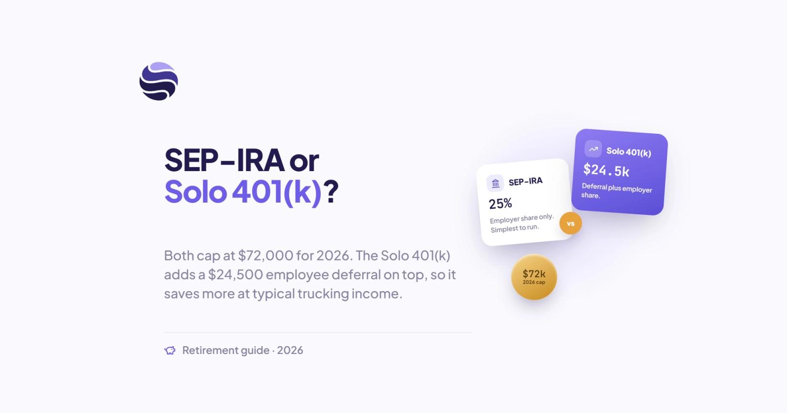 SEP-IRA or Solo 401(k)? Retirement Plans for Owner-Operators