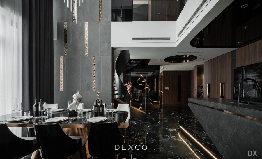 Penthouse The Zei 290m² Modern Luxury - sảnh chuyển tiếp 05, thiết kế thi công nội thất cao cấp phong cách Modern Luxury