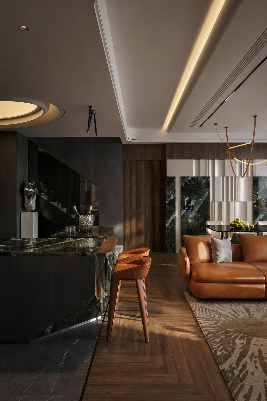 Penthouse Ecopark modern luxury gỗ đá - Modern luxury gỗ đá