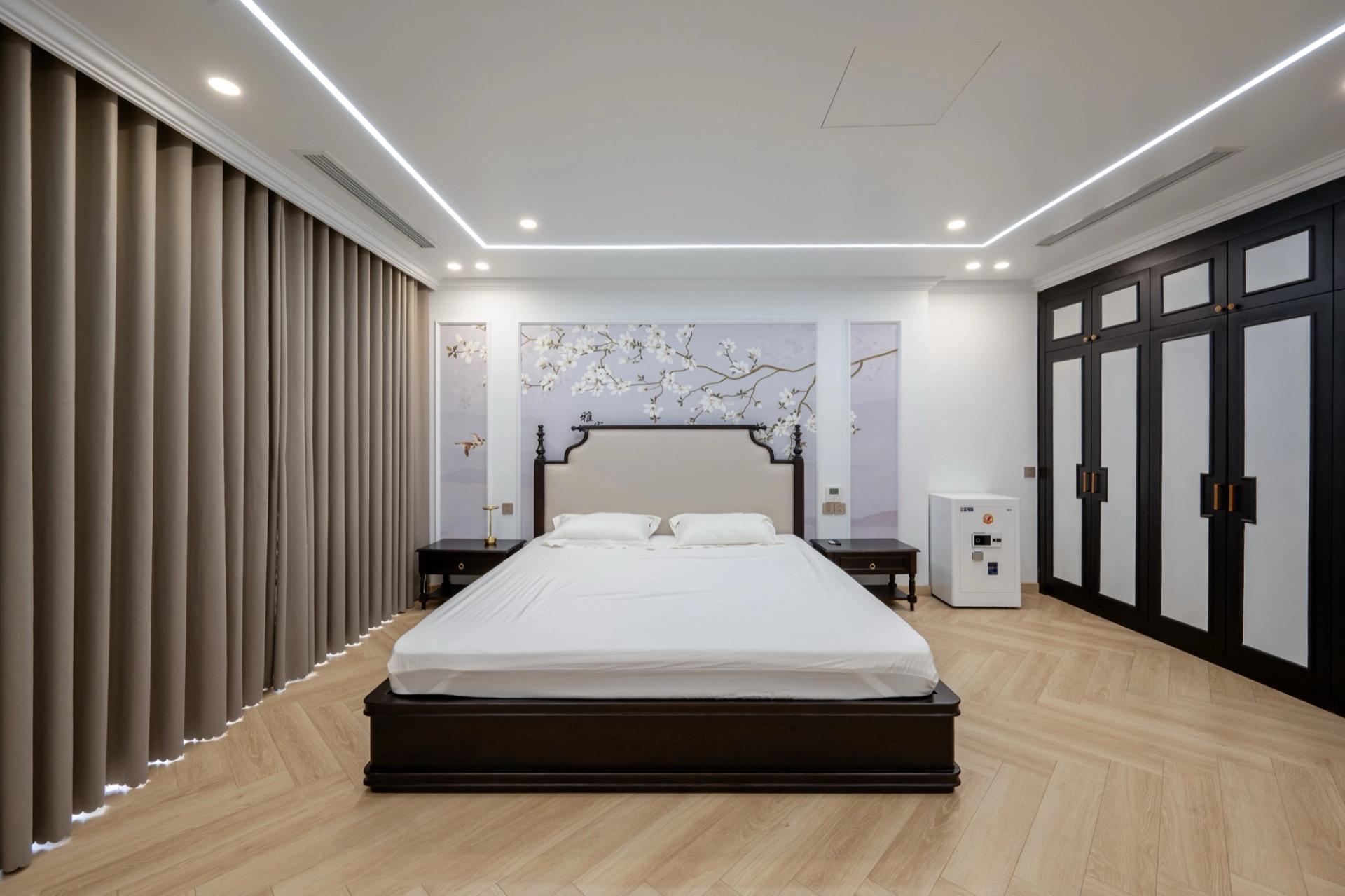 Phòng ngủ biệt thự Nguyễn Khoái trong quy trình thiết kế nội thất của Dexco