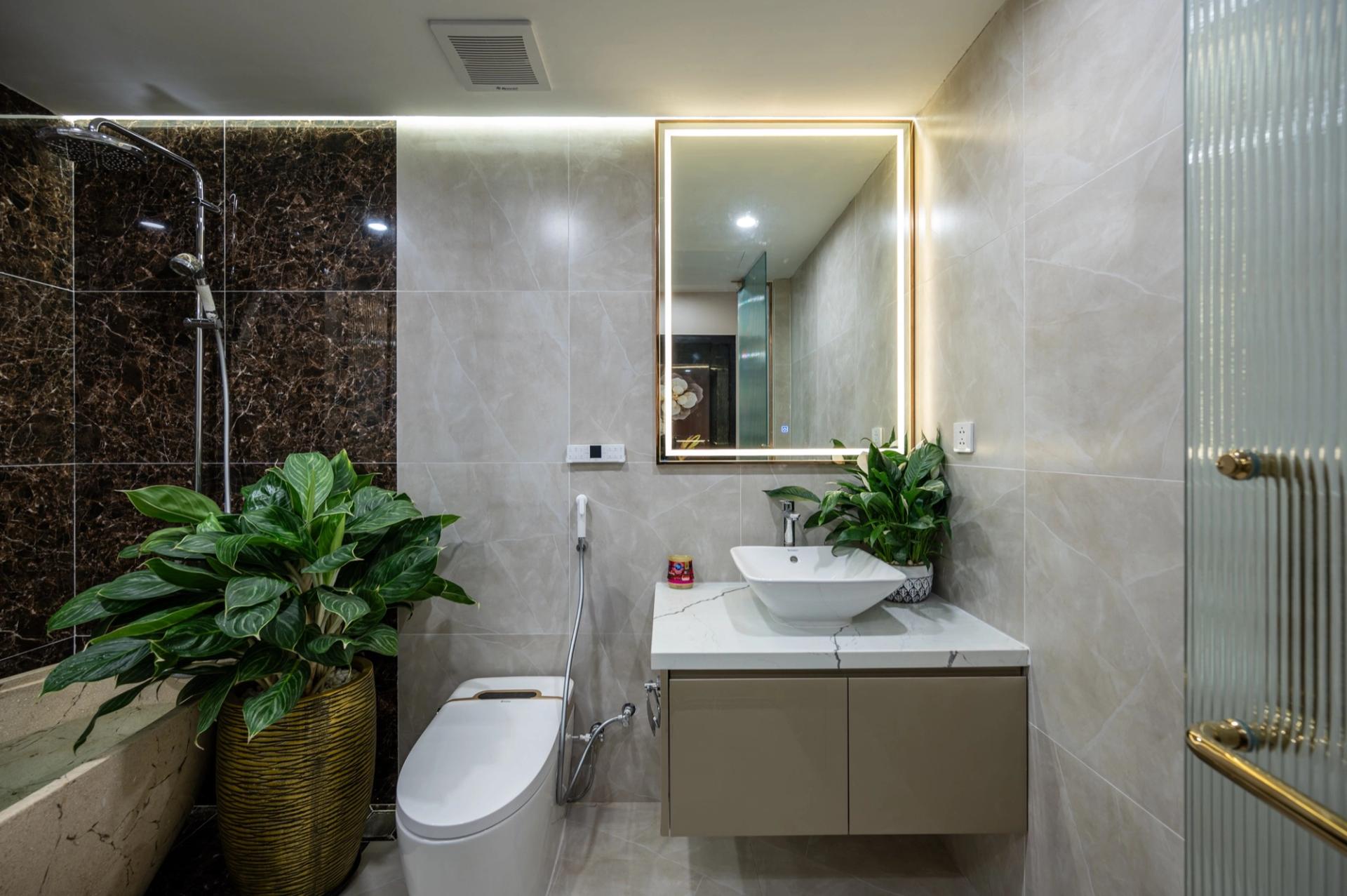 Khu lavabo và tủ dưới chậu cần nghiệm thu nước vật liệu và chống ẩm