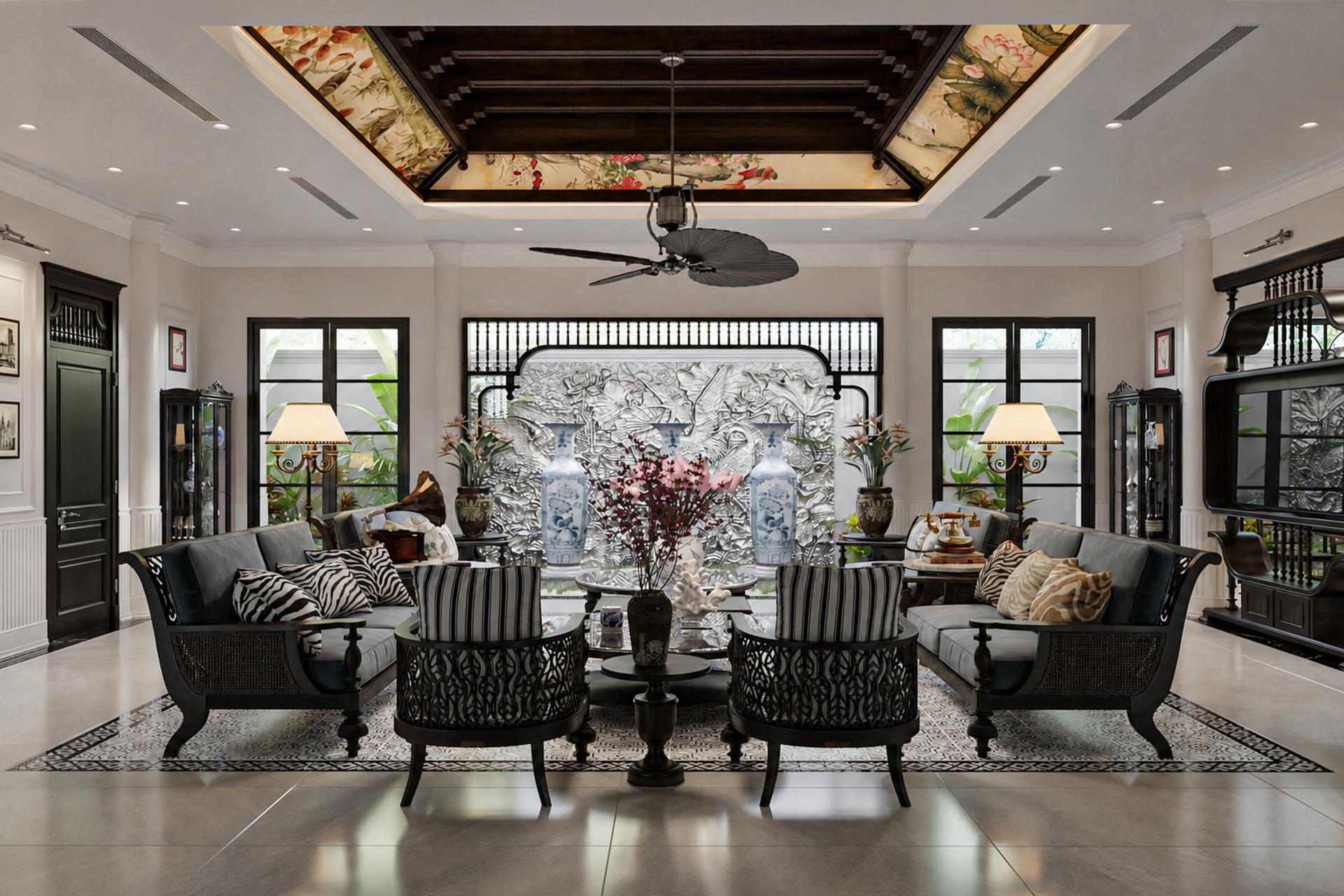 Bát Tràng Indochine Villa 200m² - Indochine đương đại