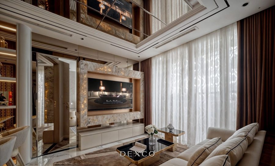 Căn hộ Vinhomes Central Park 95m² Modern Luxury - sảnh chuyển tiếp 05, thiết kế thi công nội thất cao cấp phong cách Modern Luxury