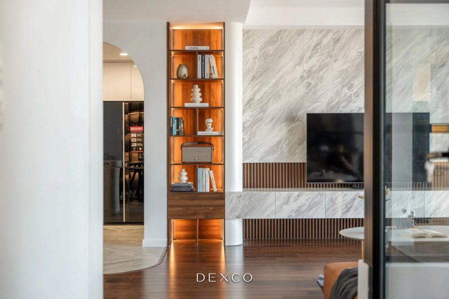 Cải tạo căn hộ Skycity 135m² xử lý thấm dột - Phòng khách sau cải tạo, ảnh 01