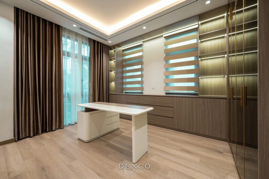 Biệt thự Vinhomes Riverside - cầu thang và sảnh chuyển tiếp phong cách luxury hiện đại 13, thi công nội thất biệt thự Dexco