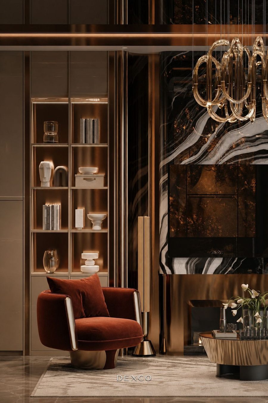 Nguyet House modern luxury amber - Sảnh, hành lang và chi tiết 15, thiết kế thi công nội thất cao cấp phong cách Modern luxury amber
